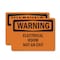 Signmission Electrical Room Not An Exit OSHA Warning Sign, Vinyl Decal, 10in W x 7in L, 2PK OS-2PACK-WS-D-710-L-12098 - alternate 1